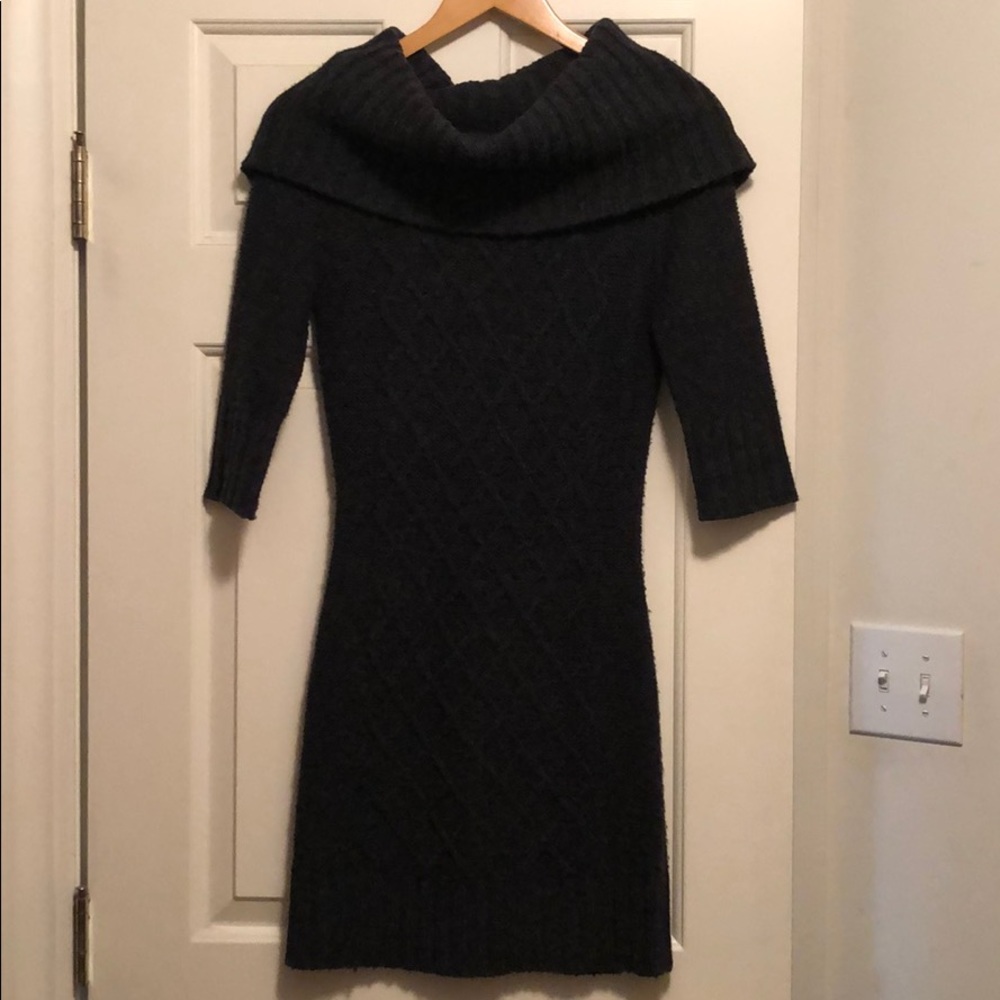 Tulle S/P fitted gray knit dress